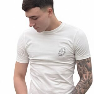 CAMISETA DALLUZ BASIC BRANCA- MARROM/OFF