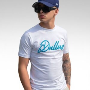 CAMISETA DALLUZ BL - BRANCA/AZUL CAPRI