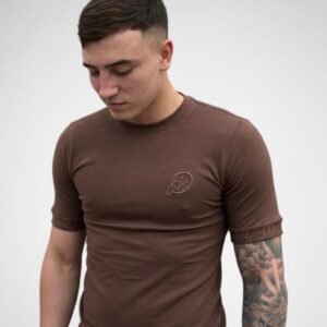 CAMISETA DALLUZ MARROM FAIXA H - MARROM