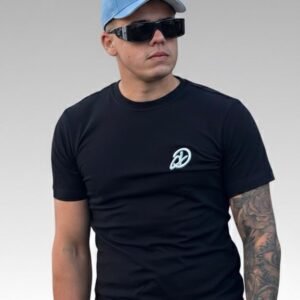 CAMISETA DALLUZ BASIC PRETA - TIFFANY/OFF