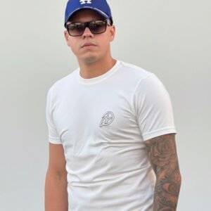 CAMISETA DALLUZ BASIC BRANCA- MARINHO/OFF